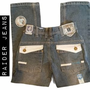 NWT Raider Jeans with Faux Leather Pockets